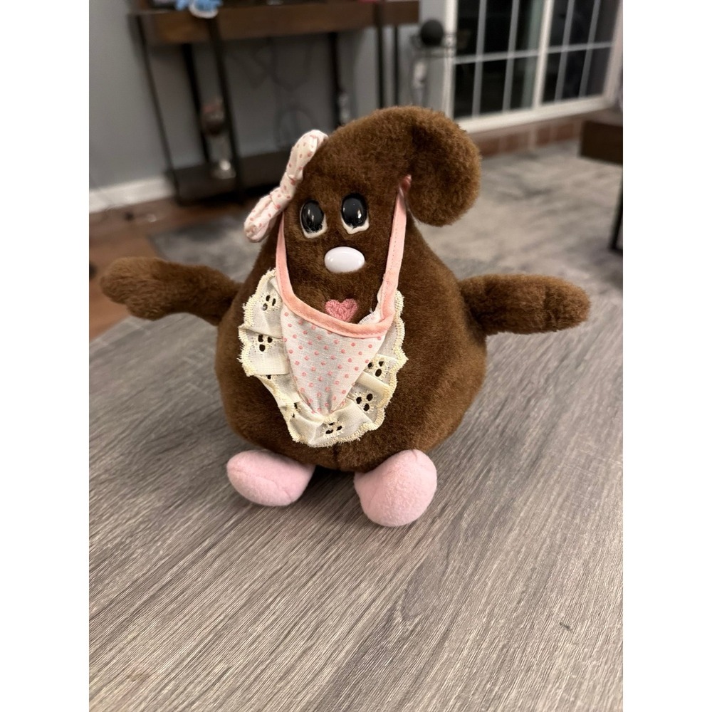 Vintage Nestle Chocolate Plush Stuffed Animal Lil Bits 1984 Morsel Family Baby